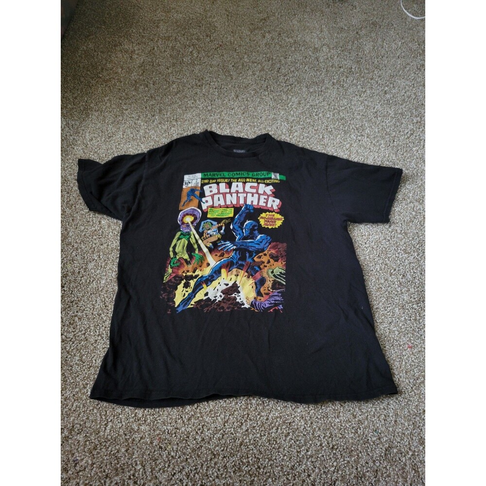Marvel Mens Extra Large Black Panther Comic Book Graphic 2nd Issue Shirt - Picture 4 of 12